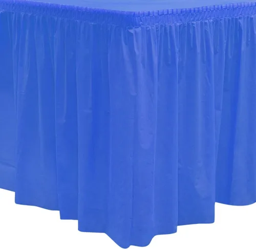 Vista 30 de Party Essentials Falda de mesa de plástico desechable resistente, 1 unidad, 29 pulgadas de ancho x 14 pies (168 pulgadas) de largo, amarillo