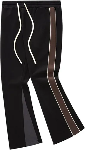 Vista 37 de Pantalones deportivos de gamuza sintética para mujer, pantalones de baile acampanados para hombre