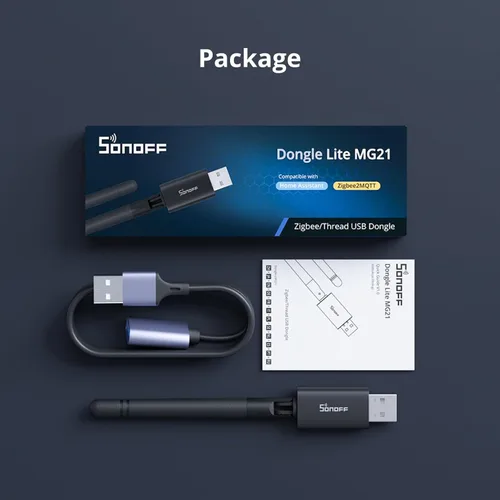 Vista 5 de SONOFF Zigbee 3.0 & Thread Dongle Lite (EFR32MG21) Coordinador de USB Stick para Home Assistant & Zigbee2MQTT Puerta de enlace compacta