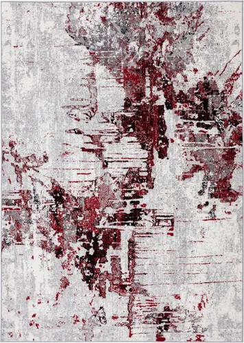 Vista 7 de LUXE WEAVERS - Alfombra abstracta (9 pies x 12 pies, Rojo)