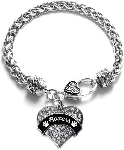 Vista 176 de Inspired Silver - Pulsera de plata con dije de corazón pavé con joyas de circonita cúbica