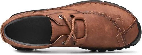 Vista 2 de Zapatos casuales para hombre, zapatos de cuero para hombre, mocasines Oxford, zapatos de trabajo de moda, negocios, oficina, vestido de trabajo