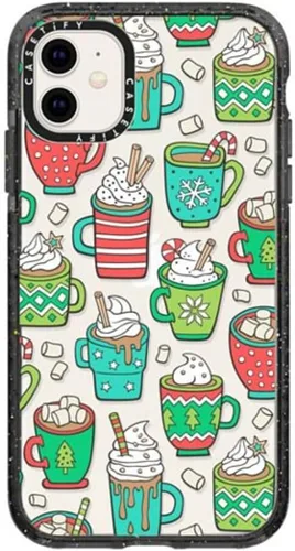 Vista 86 de Funda Impact de CASETiFY para iPhone 11 - Tiempo A Solas de Esther Kim - Negro Claro