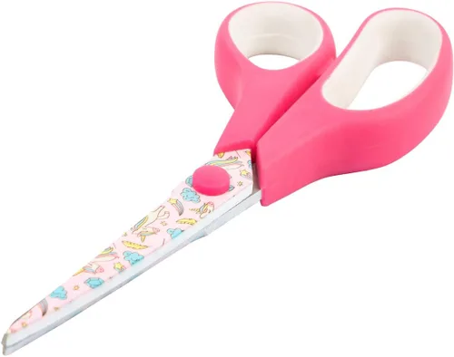 Vista 4 de SINGER 7 cuchillas antiadherentes, tijeras con estampado de unicornio, multicolor