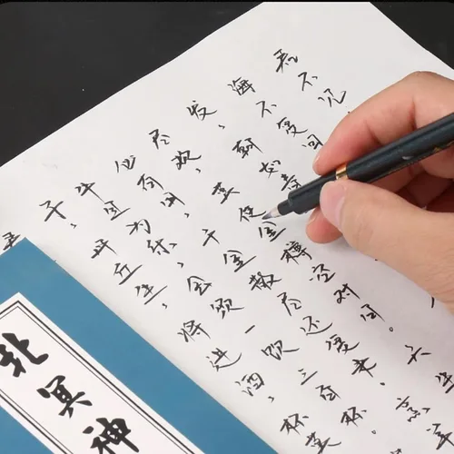 Vista 2 de Maxmartt 3 bolígrafos de tinta de artista de 3 tamaños para escribir dibujo, caligrafía china japonesa, shodo, pincel de tinta, bolígrafo de tinta