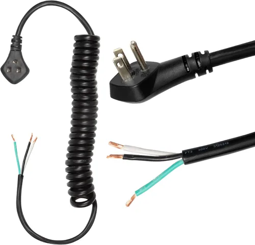 Vista 13 de Iron Forge Cable Cable de alimentación de calibre 12 de 3 pies, 15 amperios negro resistente, cable SJT de 3 clavijas de 12/3 clavijas con extremo