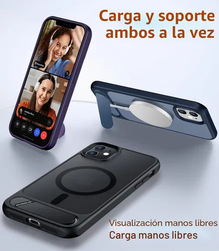 Vista 2 de Funda para iPhone 11 con compatibilidad magnética, [Soporte invisible incorporado][Compatible con MagSafe]