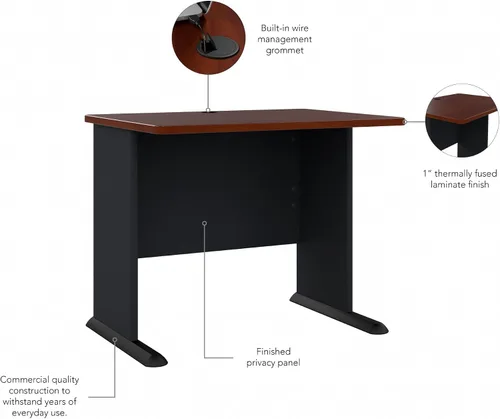 Vista 6 de Bush Business Furniture - Serie A 36W Escritorio 36W Negro