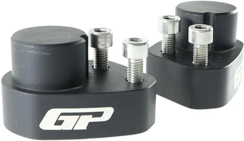 Vista 3 de GP Kompozit Elevador de manillar negro compatible para Bajaj Pulsar NS200 2011-2023