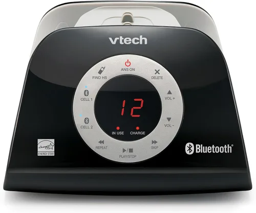 Vista 17 de VTech VS122 DECT 6.0 Teléfono inalámbrico de diseño retro con sistema de contestador, bloqueador inteligente de llamadas y conexión Bluetooth a