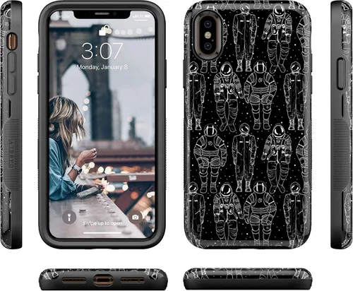 Vista 142 de Casely Funda para iPhone Xs Max Funda con estampado de festival (solo buenas vibraciones)