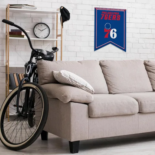 Vista 3 de Rico Industries Banderín de fieltro de balón de baloncesto NBA de 18 x 24 pulgadas