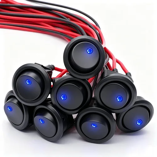Vista 16 de Twidec/5 piezas Interruptor basculante redondo de 12V ON/OFF/ON AC 6A/250V 10A/125V SPST 3 pines 3 posiciones interruptor de palanca para coche