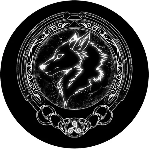 Vista 3 de Viking Fenris Wolf Celta Triskelion Símbolo PopSockets intercambiables PopGrip