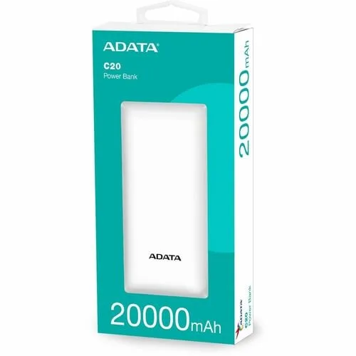 Vista 9 de POWER BANK ADATA C20 20.000 mAh BLANCA