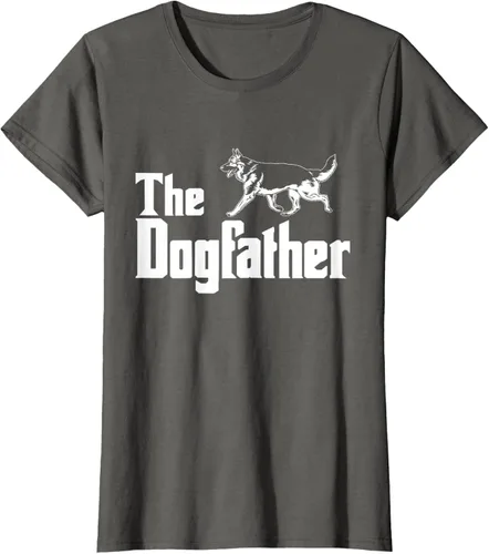 Vista 8 de The Dogfather Pastor Alemán - Camiseta de regalo divertida, Negro, S