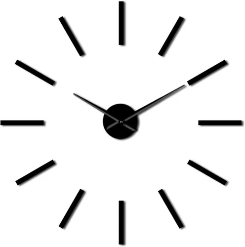 Vista 2 de The Geeky Days Simple Modern Giant Big DIY Gran Reloj de pared sin marco con efecto espejo arte de pared Decoración del hogar (negro)