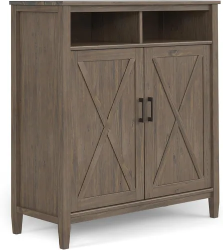 Vista 28 de SIMPLIHOME Warm Shaker 36" gabinete de madera maciza en marrón dorado claro