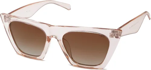 Vista 6 de SOJOS Trendy Square Cateye Polarized Sunglasses Womens Big Frame Shades SJ2115 Todo negro
