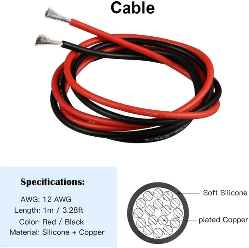Vista 6 de FLY RC 10 pares Amass XT-60 XT60 XT60 versión mejorada XT60H Enchufes conector adaptador macho y hembra con cable de silicona 12AWG para batería RC