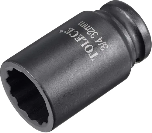 Vista 24 de uxcell Enchufe de impacto profundo de 0.669 in y 12 puntos de 3/4 pulgadas, acero CR-MO 3.071 in de longitud, tamaños métricos