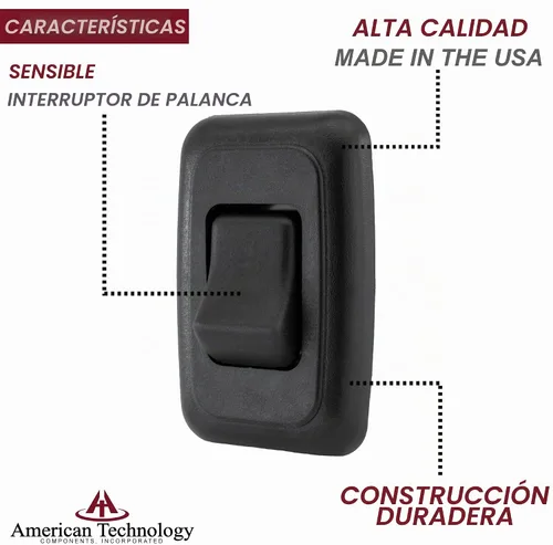 Vista 3 de Interruptor de encendido/apagado SPST único con tapa, de 12 voltios, para RV, remolque, casa rodante (negro)
