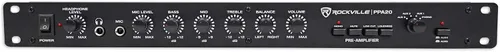 Vista 7 de Rockville PPA20 Preamplificador 11V 1U Montaje en Rack Preamplificador Profesional, Entrada Phono, Salidas XLR, Ecualizador de 3 Bandas, para Audio