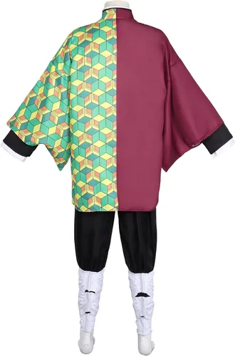 Vista 2 de Demon Slayer - Disfraz de cosplay para niños y adultos, disfraz de cosplay de Kochou Shinobu Tanjirou Zenitsu Giyuu