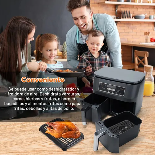 Vista 7 de Piezas de repuesto para freidora de aire para Ninja Foodi DualZone, 2 piezas de accesorios para freidora de aire de grado alimenticio, bandeja