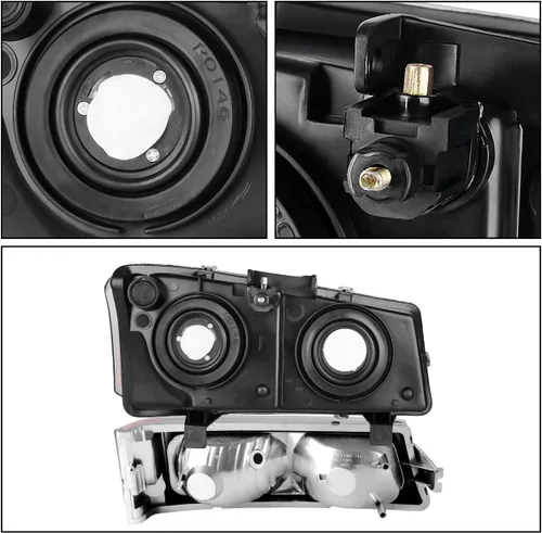 Vista 3 de DWVO Conjunto de luces traseras para faros delanteros compatibles con Chevy Silverado 1500/2500HD 2003-2006, Silverado 2500 2003-2004, Silverado