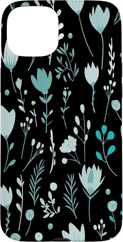 Vista 9 de Teal Floral Flowers Wildflowers Garden Botanical Love Case for iPhone 17