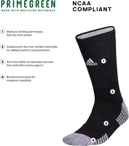 Vista 2 de adidas 5-Star Team Cushioned Crew Socks (1-Pair)