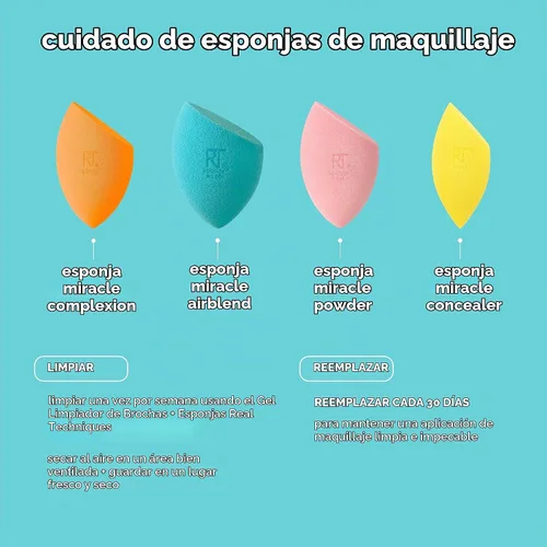 Vista 16 de Real Techniques Miracle - Esponja de maquillaje matificante para base