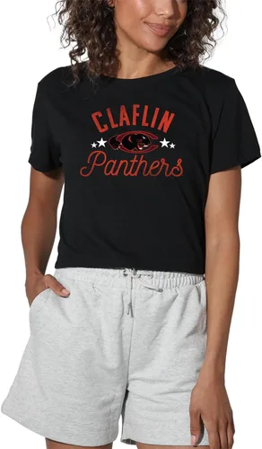Vista 179 de Colección oficial de camisetas con diseño de mascota desgastada para mujer, color negro Grizzlies del estado de Adams