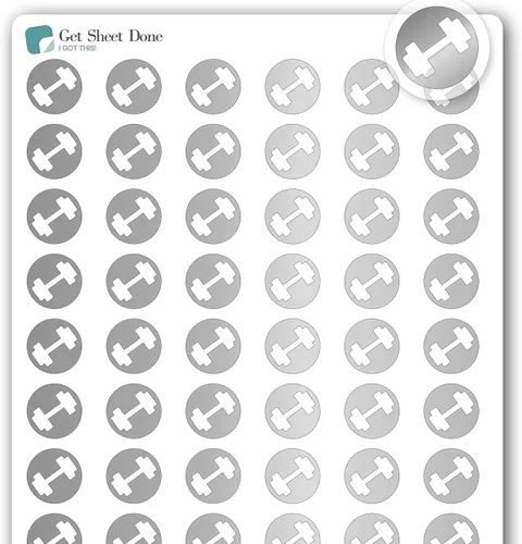 Vista 12 de Adhesivo para planificador de entrenamiento, 54 láminas metálicas de vinilo transparente (1/2 pulgadas), recordatorio de salud, salud, salud