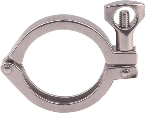Vista 4 de DERNORD Acero inoxidable 304 Single Pin Heavy Duty Tri-Clamp con tuerca de ala para virola TC - 2 "tamaño, 1 paquete con junta de silicona