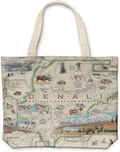 Vista 26 de Xplorer Maps Bolsa de lona con asas, bolsa de compras de comestibles de tela, bolsa reutilizable y ecológica, 100% algodón, lavable