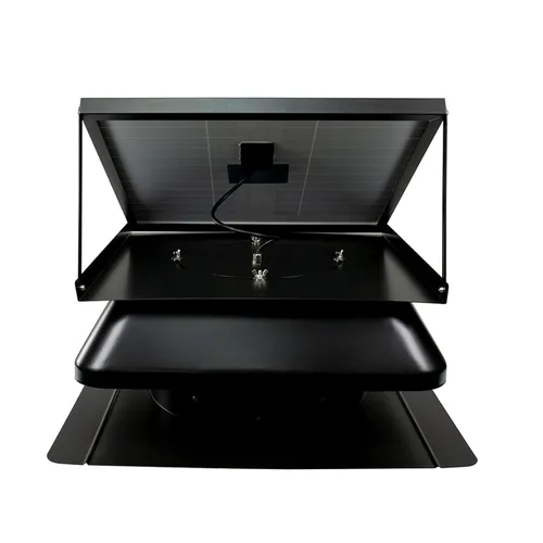 Vista 5 de QuietCool AFR SLR-40 Ventilador solar para ático de montaje en techo, panel ajustable de 40 vatios, inversor CA/CC incluido para tiempo