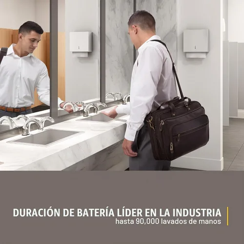 Vista 3 de Rubbermaid Commercial One-Shot FG750339. Despachador automático de jabón y espuma, discreto, de cromo.