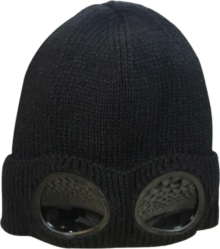Vista 5 de Belsen Gorro de punto unisex con gafas de invierno cálido a prueba de viento