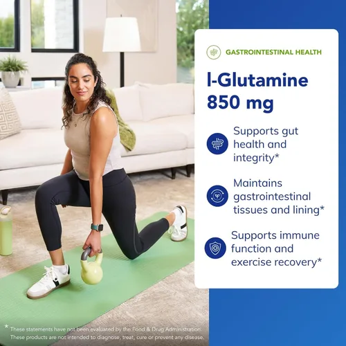 Vista 3 de Pure Encapsulations L-Glutamina 850 mg Suplemento para el apoyo inmune y digestivo, salud intestinal y reparación del revestimiento, impulso