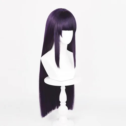 Vista 55 de COSPLAZA Cosplay peluca larga recta plana explosión sintética anime pelo negro