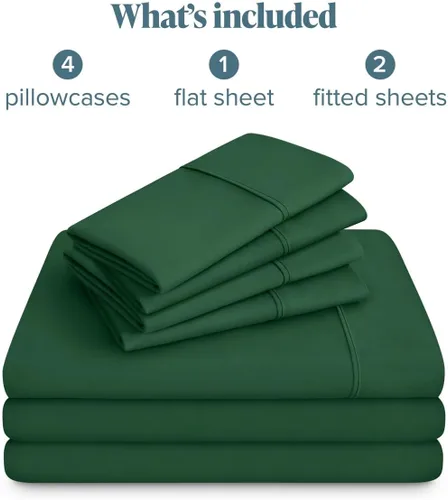 Vista 62 de Bare Home Sheet Set 1800 Ultra-Soft with 2 Pillowcases (Twin XL, Dark Blue)