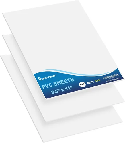 Vista 70 de Mega Format Hojas de plástico de PVC expandido – Hoja negra rígida de 5 x 7 pulgadas para manualidades, señalización y exhibiciones – Sintra Negro
