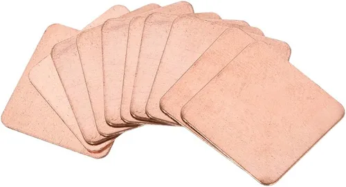 Vista 6 de uxcell Disipador térmico de cobre térmico de chipset IC plano para CPU GPU 0.591 x 0.591 x 0.004 in 10pcs
