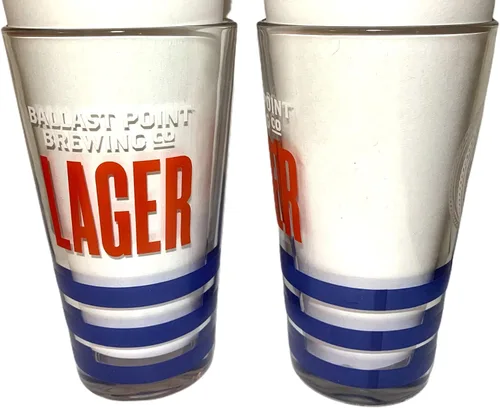 Vista 3 de Ballast Point Brewing Company Lager - Vasos de cerveza de 16 onzas, juego de dos (2)