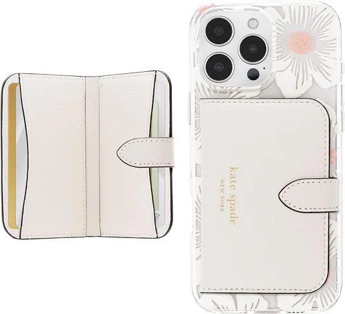 Vista 17 de kate spade new york Billetera/tarjetero magnético, compatible con teléfonos y fundas MagSafe, color negro