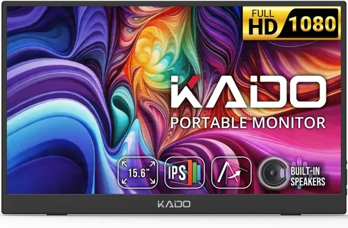 Vista 10 de Kado Paquete de 2 monitores portátiles 15.6 pulgadas 1920x1080 USB-C HDMI