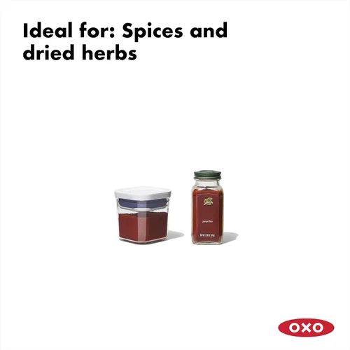 Vista 6 de OXO Good Grips - Juego de recipientes POP (3 piezas cuadradas pequeñas + 4 piezas Mini)