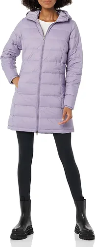 Vista 5 de Tienda Essentials - Abrigo acolchado, ligero y resistente al agua con capucha para mujer, disponible en talla extragrande